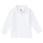 Children's Unisex Long Sleeve Pique Polo - CR835D - White