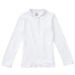 Junior Girls' Long Sleeve Fitted Interlock Polo - CR854X - White