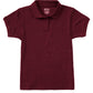 Junior Girls' Short Sleeve Fitted Interlock Polo - CR858X - Burgundy
