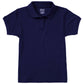 Junior Girls' Short Sleeve Fitted Interlock Polo - CR858X - Navy