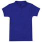 Junior Girls' Short Sleeve Fitted Interlock Polo - CR858X - Royal
