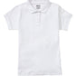 Junior Girls' Short Sleeve Fitted Interlock Polo - CR858X - White