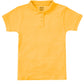 Girls' Short Sleeve Fitted Interlock Polo - CR858Y - Gold