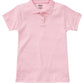 Girls' Short Sleeve Fitted Interlock Polo - CR858Y - Pink