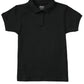 Girls' Short Sleeve Fitted Interlock Polo - CR858Y - Black