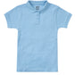Girls' Short Sleeve Fitted Interlock Polo - CR858Y - Light Blue