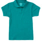 Girls' Short Sleeve Fitted Interlock Polo - CR858Y - Teal Blue