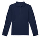 Unisex Adult Long Sleeve Interlock Polo - CR873X - Dark Navy
