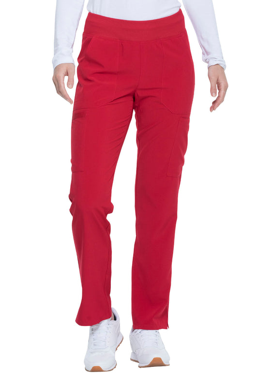 Women's 7-Pocket Natural Rise Tapered Leg Pant - DK005 - Red