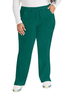 Women's 7-Pocket Mid Rise Straight Leg Pant - DK010 - Hunter Green