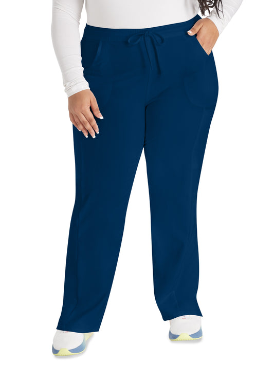 Women's 7-Pocket Mid Rise Straight Leg Pant - DK010 - Navy
