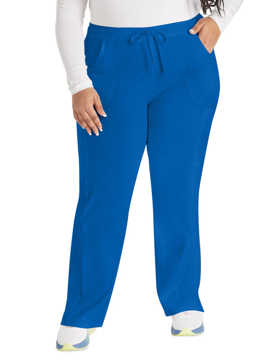 Women's 7-Pocket Mid Rise Straight Leg Pant - DK010 - Royal