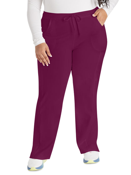 Women's 7-Pocket Mid Rise Straight Leg Pant - DK010 - Wine
