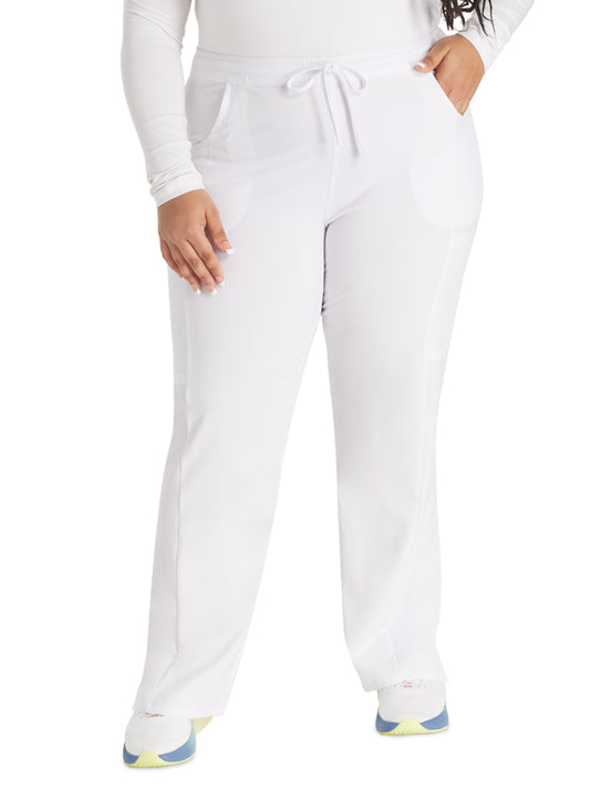 Women's 7-Pocket Mid Rise Straight Leg Pant - DK010 - White