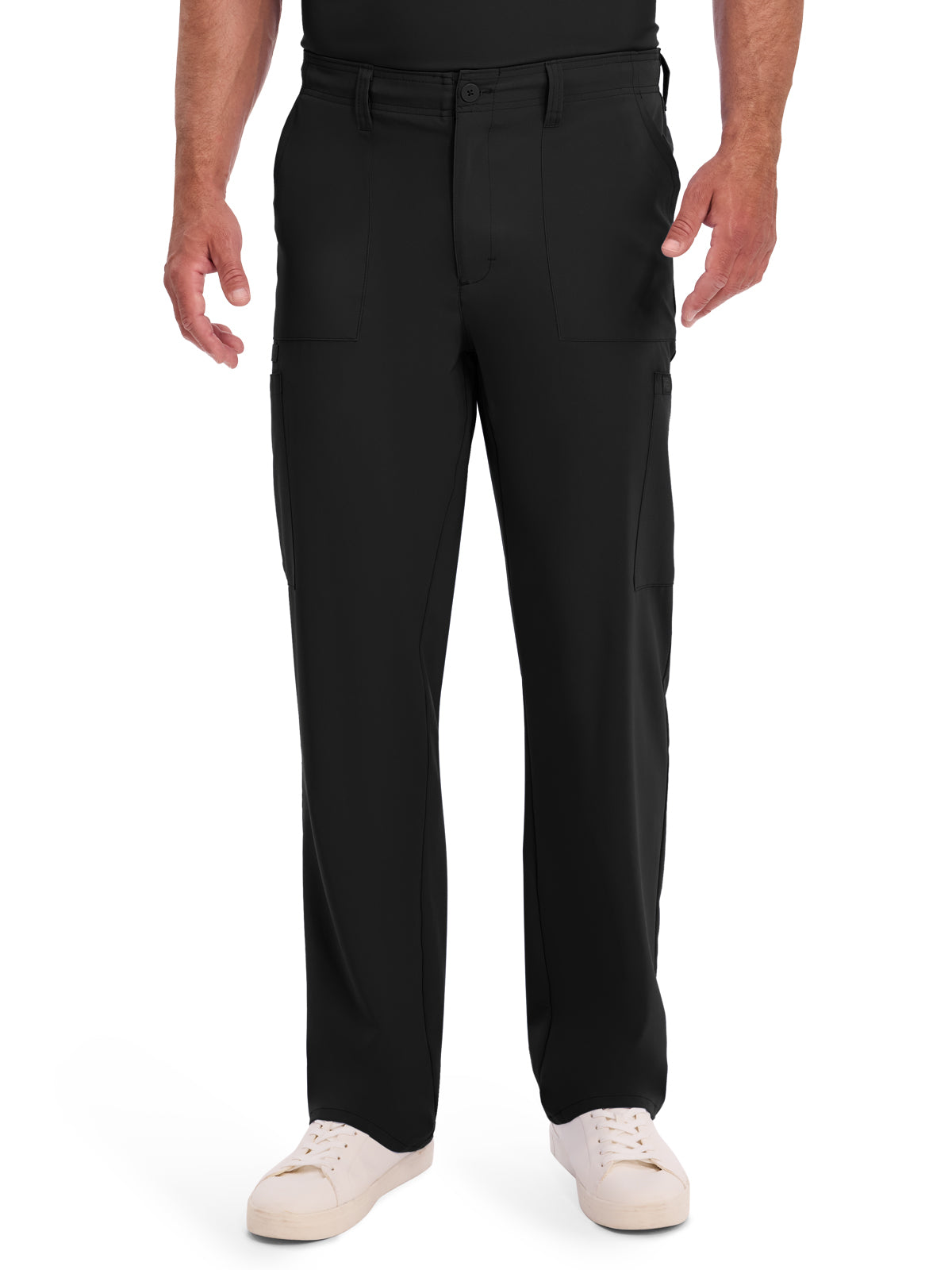 Men's 6-Pocket Natural Rise Drawstring Pant - DK015 - Black