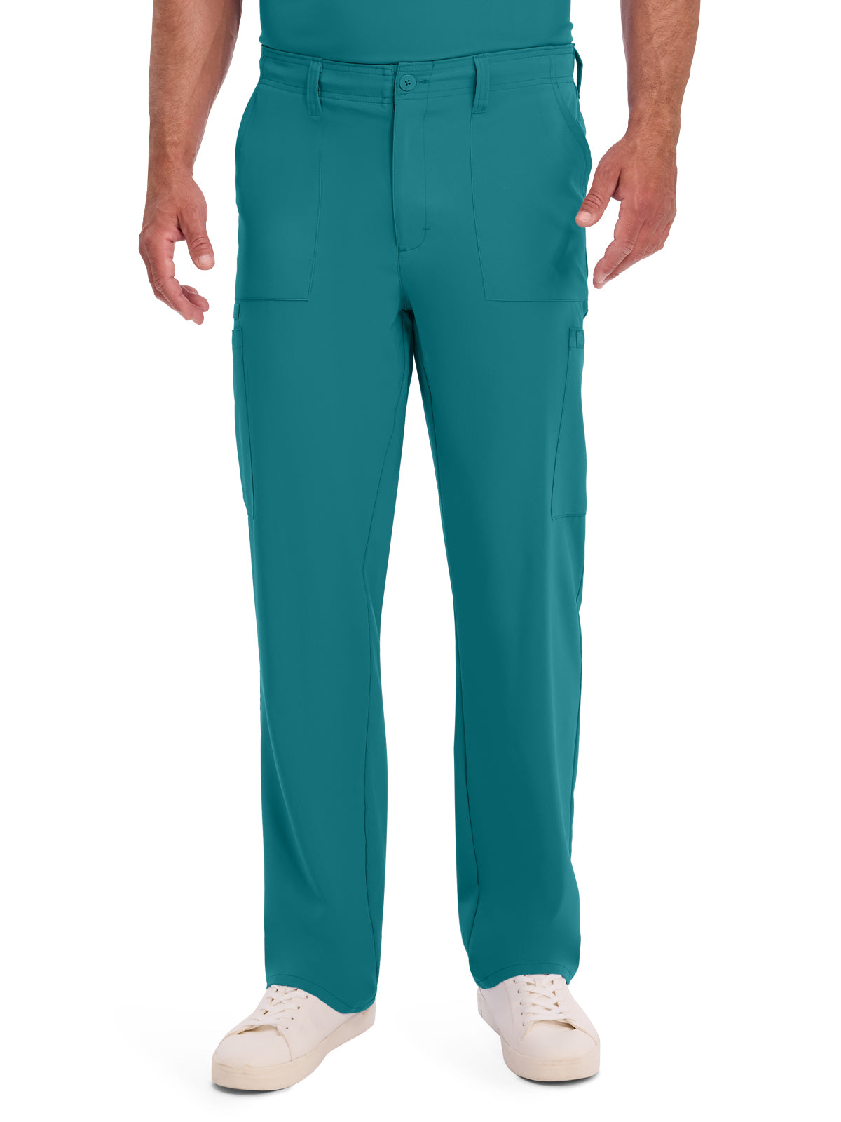 Men's 6-Pocket Natural Rise Drawstring Pant - DK015 - Teal Blue