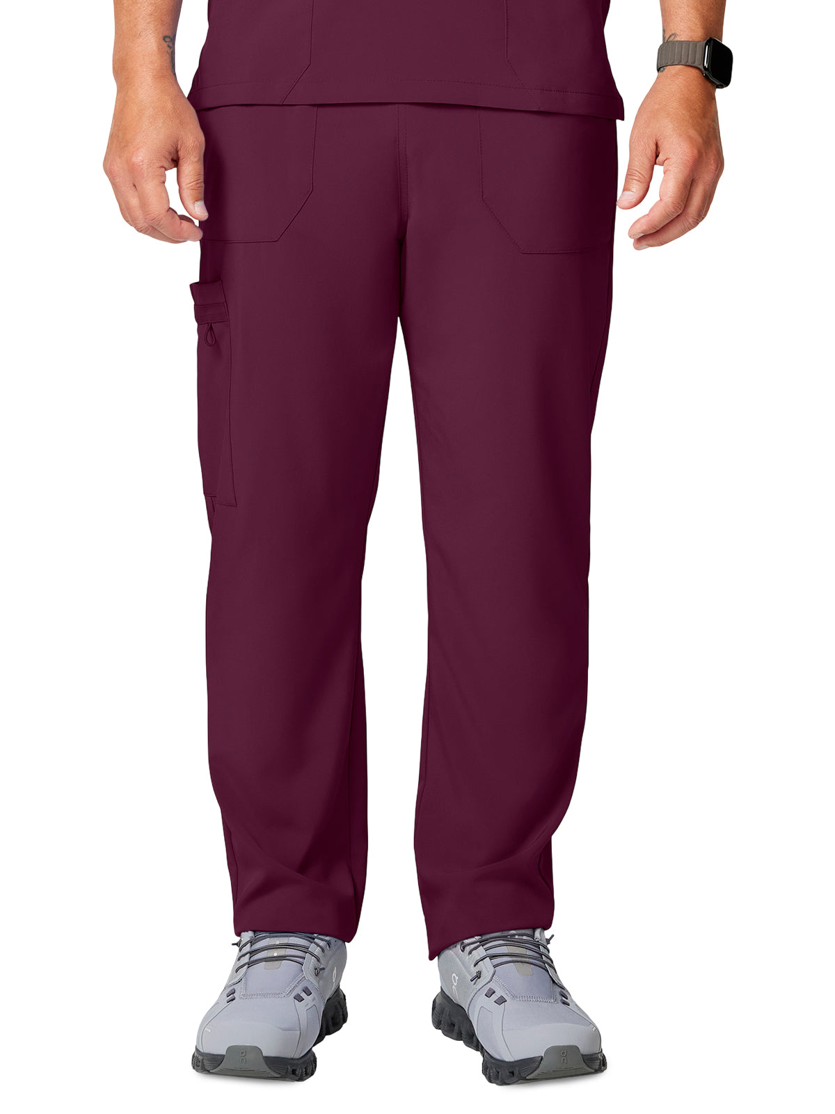 Unisex 5-Pocket Natural Rise Tapered Leg Pant - DK019 - Wine