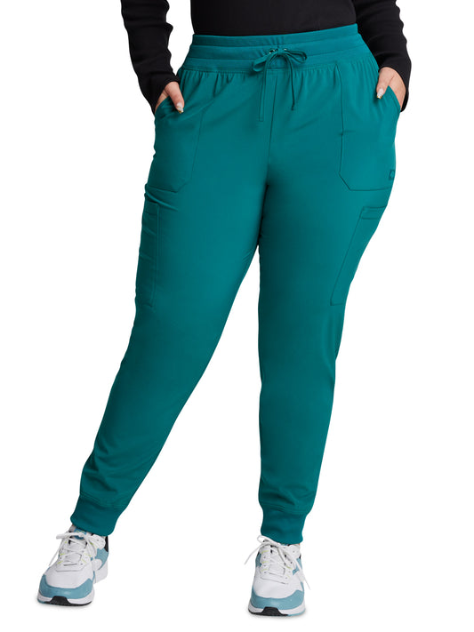 Women's 6-Pocket Mid Rise Jogger Pant - DK065 - Hunter Green