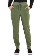Women's 6-Pocket Mid Rise Jogger Pant - DK065 - Olive