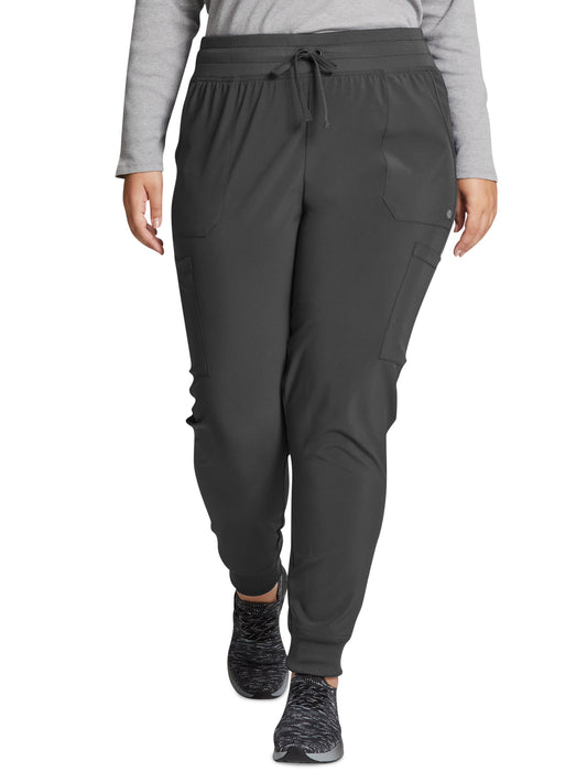 Women's 6-Pocket Mid Rise Jogger Pant - DK065 - Pewter