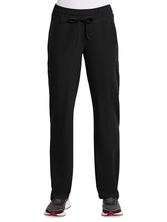 Women's 5-Pocket Mid Rise Straight Leg Pant - DK130 - Black