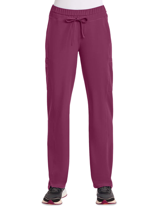 Women's 5-Pocket Mid Rise Straight Leg Pant - DK130 - Wine