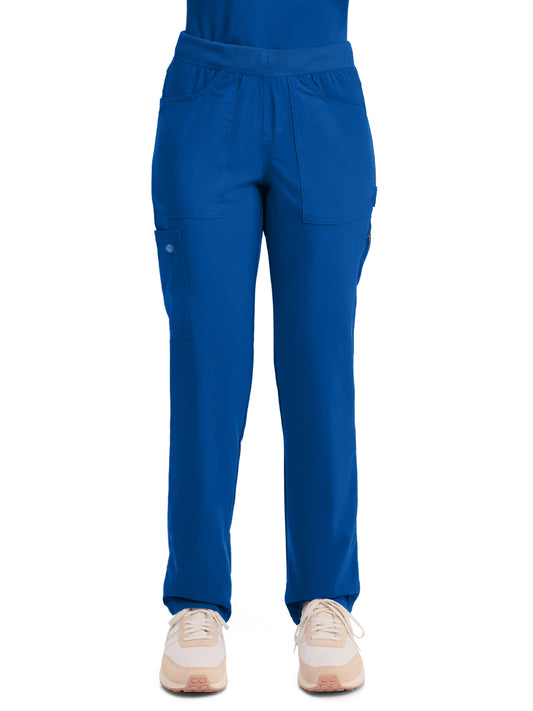 Women's 6-Pocket Mid Rise Tapered Leg Pant - DK135 - Royal