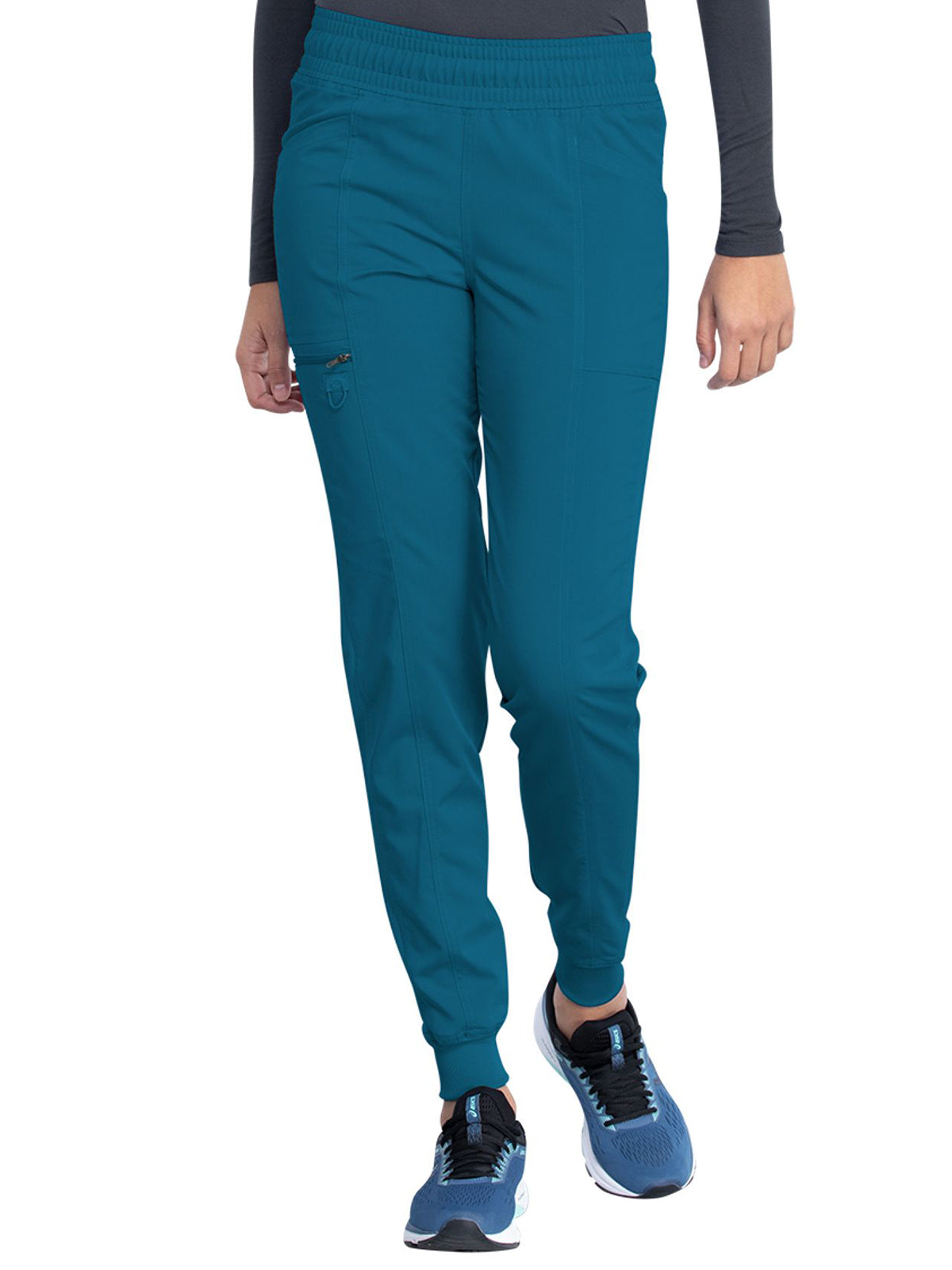 Women's 5-Pocket Mid Rise Jogger Pant - DK155 - Caribbean Blue