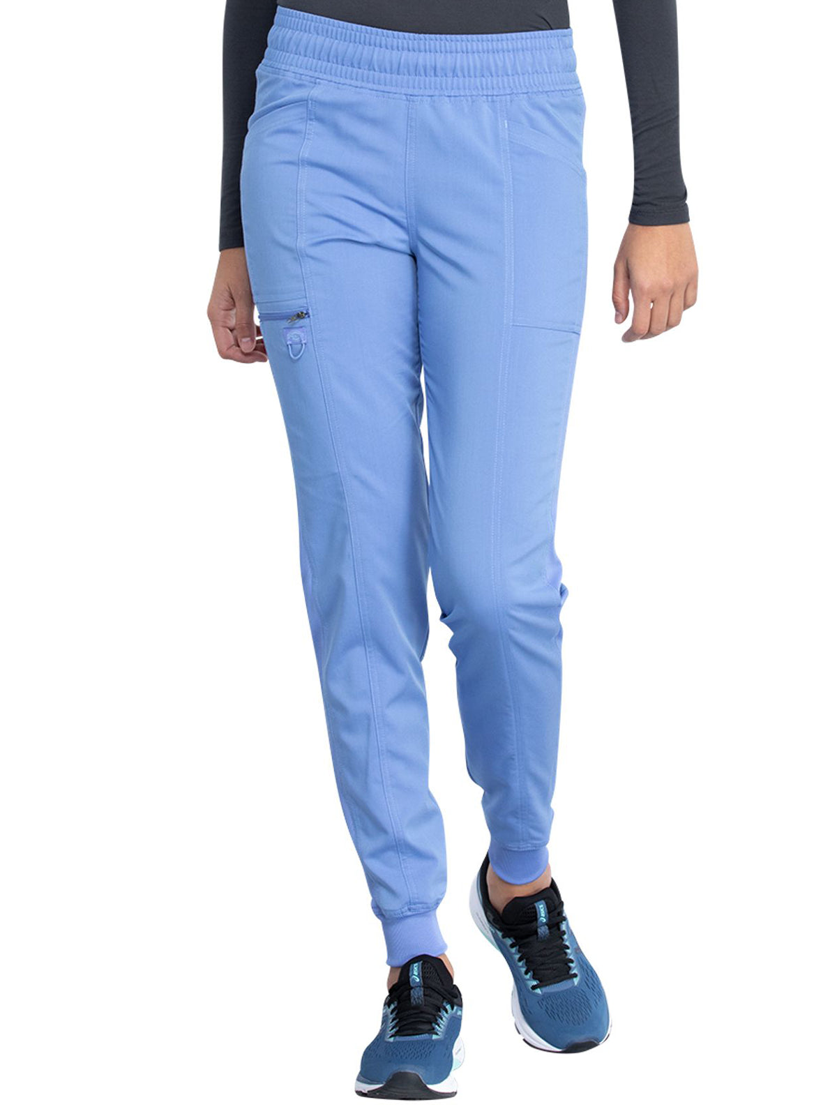 Women's 5-Pocket Mid Rise Jogger Pant - DK155 - Ciel Blue