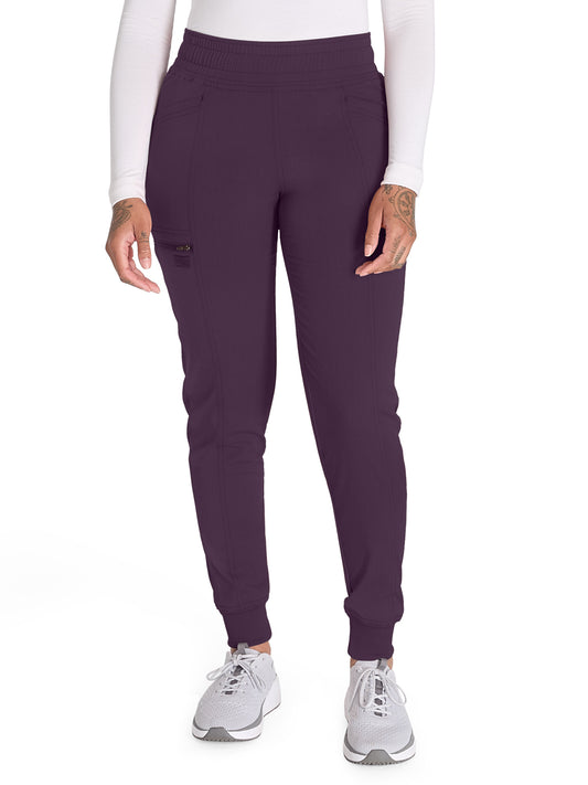 Women's 5-Pocket Mid Rise Jogger Pant - DK155 - Deep Amethyst