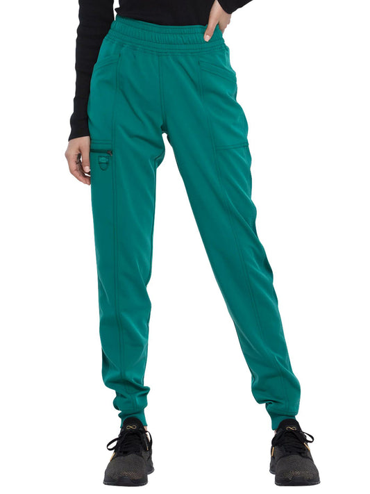 Women's 5-Pocket Mid Rise Jogger Pant - DK155 - Hunter Green
