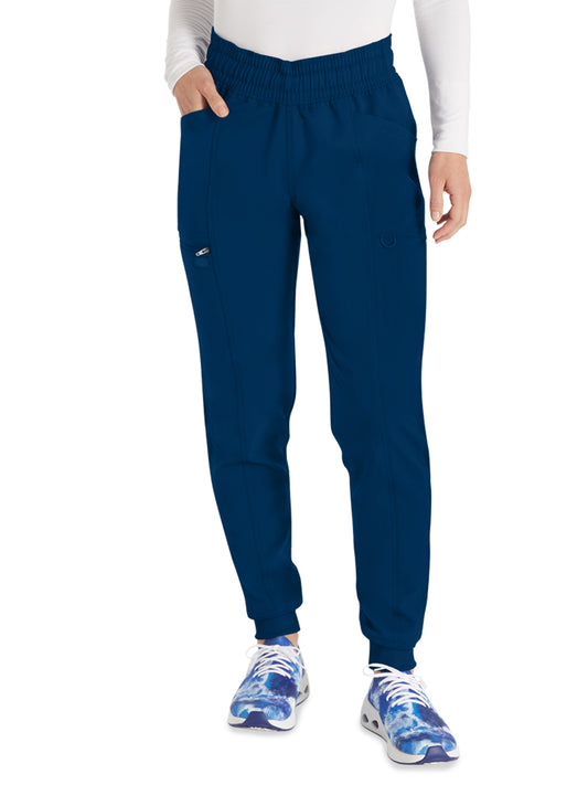 Women's 5-Pocket Mid Rise Jogger Pant - DK155 - Navy