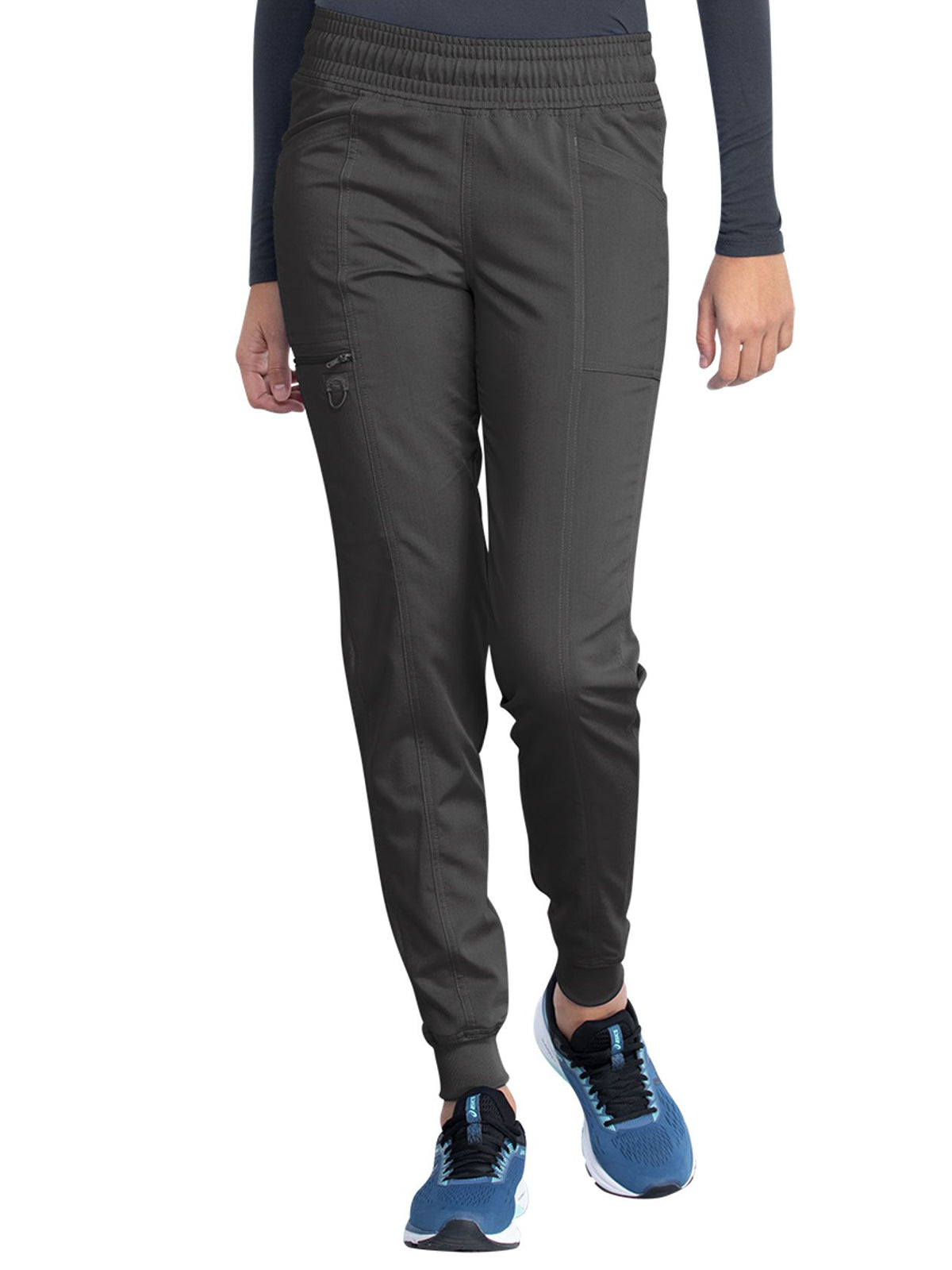 Women's 5-Pocket Mid Rise Jogger Pant - DK155 - Pewter