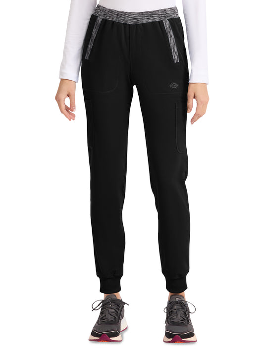 Women's 6-Pocket Natural Rise Jogger Pant - DK185 - Black