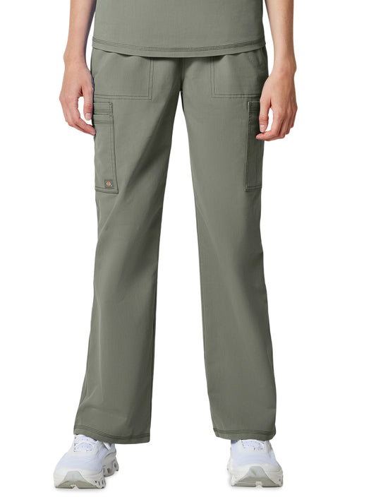 Women's 6-Pocket Straight Leg Cargo Pant - DK274 - Moonstone