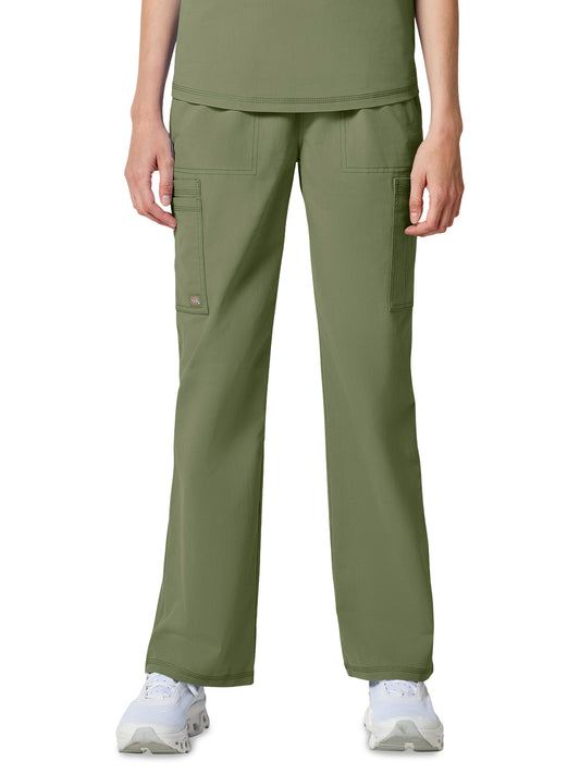 Women's 6-Pocket Straight Leg Cargo Pant - DK274 - Olive