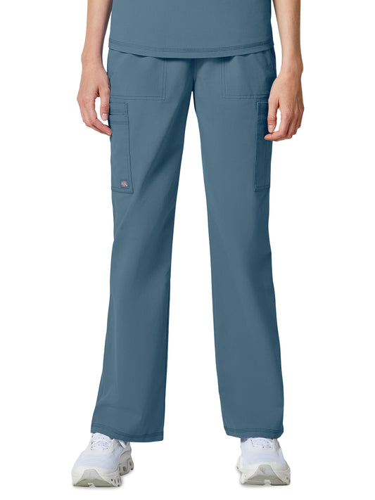 Women's 6-Pocket Straight Leg Cargo Pant - DK274 - Vintage Blue