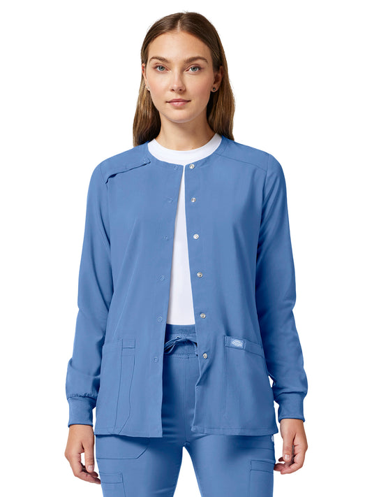 Women's 2-Pocket Snap Front Jacket - DK305 - Ciel Blue