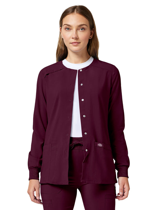 Women's 2-Pocket Snap Front Jacket - DK305 - Wine