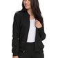 Women's 2-Pocket Zip Front Jacket - DK365 - Black