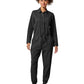 Women's 5-Pocket Snap Front Jumpsuit - DK525 - Black