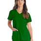 Women's 2-Pocket Contemporary V-Neck Top - DK615 - Fern Green