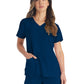 Women's 2-Pocket Contemporary V-Neck Top - DK615 - Navy