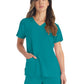 Women's 2-Pocket Contemporary V-Neck Top - DK615 - Teal Blue