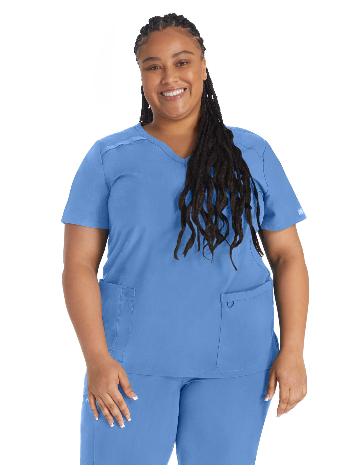 Women's 2-Pocket Contemporary Top - DK625 - Ciel