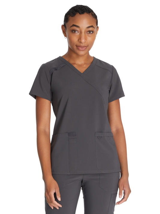Women's 2-Pocket Contemporary Top - DK625 - Pewter