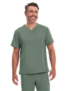 Men's 2-Pocket Tuckable V-Neck Top - DK635 - Olive