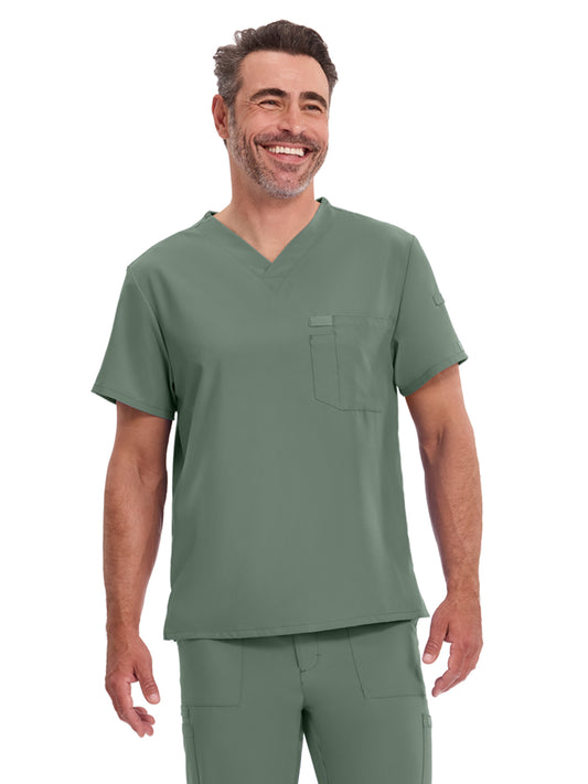 Men's 2-Pocket Tuckable V-Neck Top - DK635 - Olive