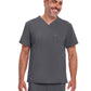 Men's 2-Pocket Tuckable V-Neck Top - DK635 - Pewter
