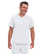 Men's 2-Pocket Tuckable V-Neck Top - DK635 - White